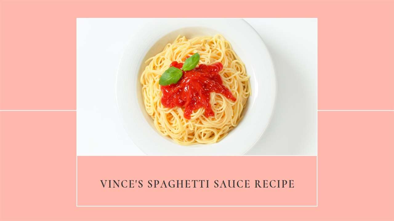 Vince's Spaghetti Sauce Recipe